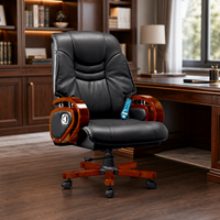 Chaise de bureau de direction ergonomique à dossier haut réglable avec massage, design moderne en tissu pour personnes corpulentes