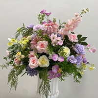 Groothandel Bosstijl Kunstbloemenbal Zijde Groen Witte Hortensia Bloembollen Groen Tafeldecoratie Bruiloft Decoratie