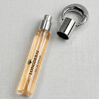 Porte-clés personnalisé avec logo, flacon de parfum vide 10ml 15ml 20ml, flacon de parfum rond en verre, flacon de parfum fantaisie avec bouchon en zamac