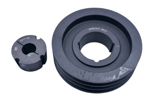 มอเตอร์ไฟฟ้ามาตรฐาน ISO แบบกำหนดเองได้สำหรับเปลี่ยนทดแทน OEM พร้อมบูชล็อคแบบเรียวสำหรับเครื่อง CNC ผลิตจากเหล็กหล่อ รูขนาด 10 มม. พร้อมรอกสายพานวี SPZ - Product Image 4