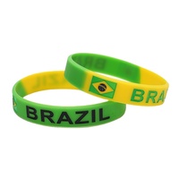 Bracelet drapeau espagnol taille personnalisée Bracelet de football mondial 2026 Bracelet en silicone drapeau national espagnol