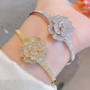 เครื่องประดับสำหรับผู้หญิงกำไลเพทายเม็ดเล็กรูปดอกไม้เงินทองเป็นของขวัญต้นกำเนิดจากยีวู - Product Image 4