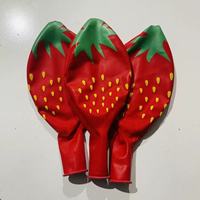 Ballons ronds en latex épais de 36 pouces, colorés, à motifs de fraises et de pastèques, pour parcs, stands de rue et places publiques