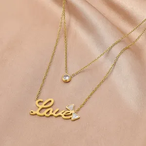 Letter Pendant Luxury Station 18k Gold Custom Chain Necklace Charms For Jewelry Making