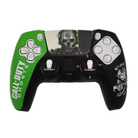 Housse de protection antidérapante en silicone doux et agréable pour la peau pour manette PS5, motif de jeu, revêtement en caoutchouc