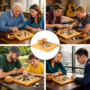 Tablero <span class=keywords><strong>de</strong></span> Go <span class=keywords><strong>de</strong></span> Madera Premium, Juego <span class=keywords><strong>de</strong></span> Go Chino con Piedras <span class=keywords><strong>de</strong></span> Cerámica, <span class=keywords><strong>Mesa</strong></span> <span class=keywords><strong>de</strong></span> Juego Weiqi - Product Image 2