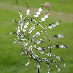 Gülü metal rüzgar çanları yel değirmeni el sanatları benzersiz ve büyülü Metal fırıldak