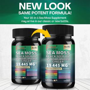 Complément de mousse marine haute puissance 19445 mg avec huile de nigelle pour adultes – Améliore l'immunité – Capsules de mousse marine - Product Image 4