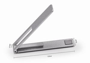 Support de téléphone portable magnétique ultra-fin pliable en métal pour bureau, support universel avec béquille – Vente en gros - Product Image 2