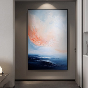 Dipinto 100% Fatto a Mano di <span class=keywords><strong>Paesaggi</strong></span> <span class=keywords><strong>Marini</strong></span> e Terrestri, Opera d'Arte Moderna Astratta per Arredamento Soggiorno - Product Image 4