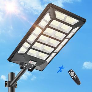 1000Watt kích thước lớn <span class=keywords><strong>LED</strong></span> năng lượng mặt trời đèn đường ngoài trời không thấm nước hoàng hôn đến bình minh cảm biến chuyển động sân vận động ngoài trời đèn an ninh - Product Image 1