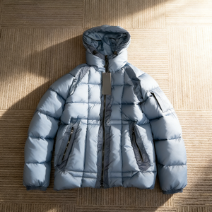 Giacca Imbottita <span class=keywords><strong>di</strong></span> Lusso Blu per Donna, Cappotti Invernali Personalizzati, Piumino per Uomo e Donna - Product Image 3