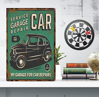 Expédition rapide Preciser Vintage rétro métal signes étain voitures Logo étain UV impression métal plaque signes Bar décoration mur Art