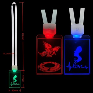 LSD Concert OEM Custom Logo <strong>Acrylic</strong> LED Modern Business Glowing Flashing Luminous Badge Letterpress Printing RGB Colors - Product Image 5