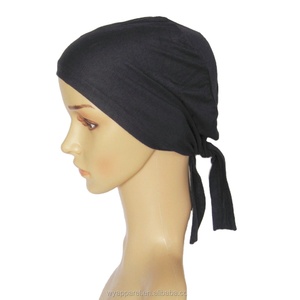Fornitura professionale di fabbrica caldo di vendita musulmana cravatta posteriore maglia di cotone modale bambù interno Hijab Cap - Product Image 1