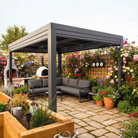 Pergola bioclimatique motorisée en aluminium avec lames orientables, kits de toit réglables motorisés, pergola à lames, sur mesure