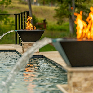 Stainless Steel <b>Fire</b> <b>Pit</b> Gas Bowl Patio <b>Fire</b> <b>Pit</b> with Pool Waterfall and Fountain Garden Ornament - Product Image 4
