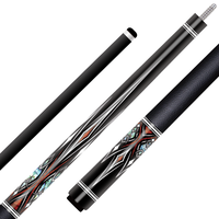 DZ-TZ-A2 Queue de billard en fibre de carbone de technologie noire personnalisée, 58 pouces, pointe de 11,8/12,0/12,5 mm, faible déviation