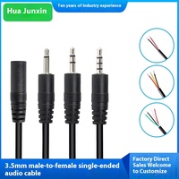 Câble d'extension audio mono 3,5 mm en gros, mâle-femelle, gaine PVC, conducteur en cuivre, non blindé, pour connexion casque AUX