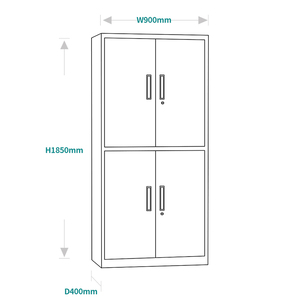 Customized Modern Design Metal <b>Storage</b> Cabinet 4-Swing Door Steel <b>File</b> Cupboard for Office & School Space Saving - Product Image 6