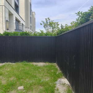 Panneau mural en WPC à rainures co-extrudées Batten Design, décoration extérieure, revêtement composite en PVC, grain <span class=keywords><strong>de</strong></span> <span class=keywords><strong>bois</strong></span>, panneaux 3D imperméables - Product Image 3