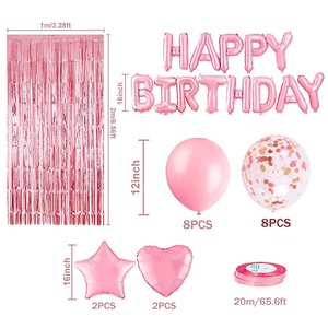 Suministros para Fiestas de <span class=keywords><strong>Cumpleaños</strong></span> al por Mayor, Decoración para Niñas, Decoración de Globos Rosas de Lujo, Set de Decoración para <span class=keywords><strong>Cumpleaños</strong></span> - Product Image 3