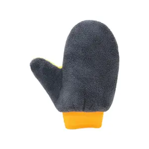 Hot Sale Car Wash Tools Fine Plush Waterproof Coral Fleece Chenille Car Wash And Wipe Car Gloves