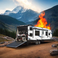 2024 personnalisé tout-terrain jouet transporteur voyage remorque grand espace de rangement en fibre de verre pour moto Quad vélo pour Camping usage extérieur