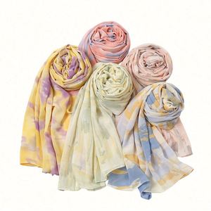 Nouveau turban hijab en polyester perlé automne 2021, écharpe de voyage multifonctionnelle, vente en gros - Product Image 1
