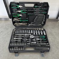 Ensemble d'outils de garage robuste de 131 pièces en acier au chrome-vanadium, douilles à cliquet 1/4, clés mixtes, pinces coupantes, mallette rigide OEM/ODM
