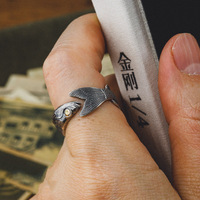 Nuevo Anillo con Forma de Pez, con Ajuste Cómodo, Estilo Retro, Moderno y Ajustable