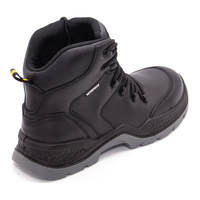 Botas de Seguridad Industriales con Puntera de Material Compuesto, Botas de Trabajo de Cuero Genuino, Impermeables, Antipinchazos, con Suela de PU