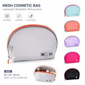 Custom Mesh Waterproof Cosmetic <b>Bag</b> Travel Makeup <b>Pouch</b> Portable Zipper Soft Handle <b>for</b> <b>Bag</b> <b>Women</b> Beauty Organizer OEM ODM - Product Image 2