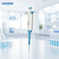 Pipette monocanal réglable VIKERI 100-1000ul, micropipette de laboratoire clinique, distribution de liquides de haute précision, boîtier en ABS
