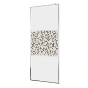 Parete Doccia Walk-In in Vetro 35.4x76.8 Pollici, Design Effetto Pietra, Vetro ESG, Montaggio a Parete, Rettangolare, Superficie Lucida - Product Image 1