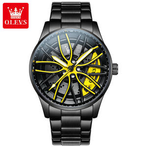   Reloj de pulsera de cuarzo para hombre 9937, nuevo diseño de moda, acero inoxidable, diseño único de rueda de coche. - Product Image 6