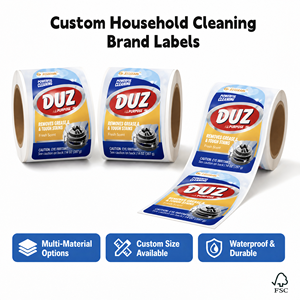 Etiquetas Adhesivas Personalizadas para Botellas de Detergente, Etiquetas de Vinilo Impermeables para Envases de Suavizante de Telas, para Limpieza del Hogar - Product Image 2