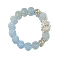 Bracelets polis en cristal naturel bicolore bleu, rose et blanc, multi-pierres, avec aquamarine rose, moins chers