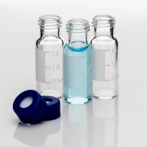 AIJIREN AIJIERN 2毫升螺纹玻璃/琥珀色高效液相色谱瓶自动进样器瓶，带隔膜，可当场书写12 * 32毫米样品瓶