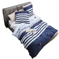 थोक आधुनिक सरल डिजाइन bedsheet होम रजाई दिलासा बिस्तर सेट 100% पॉलिएस्टर