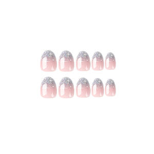 <span class=keywords><strong>Uñas</strong></span> Postizas Acrílicas <span class=keywords><strong>con</strong></span> Purpurina, <span class=keywords><strong>Cortas</strong></span>, Ovaladas, para Niñas, <span class=keywords><strong>Uñas</strong></span> Falsas, Removibles, Artificiales - Product Image 5