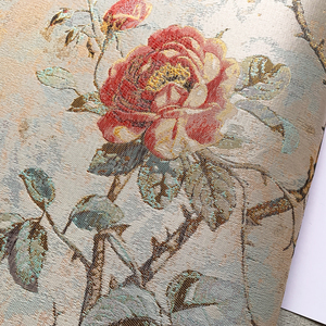 Tissu mural moderne rose damassé <span class=keywords><strong>jacquard</strong></span> imperméable et ignifuge pour chambre à coucher salon tissu <span class=keywords><strong>papier</strong></span> <span class=keywords><strong>peint</strong></span> texturé - Product Image 2