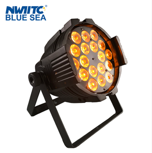 Precio de Fábrica Mini Foco LED Par Can 6 en 1 RGBWA UV de 18x18W de Alta Intensidad con Variedad de Colores para Escenarios, Hoteles, Bares, Bodas y DJ - Product Image 1