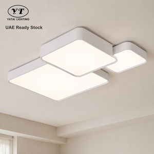 138W <b>Modern</b> Geometric Acrylic Iron Dimmable <b>LED</b> Flush Mount <b>Ceiling</b> <b>Light</b> With Remote For Indoor Living Room Bedroom - Product Image 1