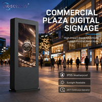Kiosque d'affichage numérique extérieur climatisé INGSCREEN, démarrage à basse température, système de chauffage et de refroidissement anti-buée