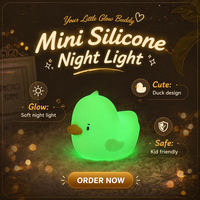 Veilleuse LED en forme de canard rechargeable par USB, à capteur tactile et changement de couleur, idéale pour la chambre d'enfant - Meilleure vente