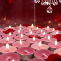 Teelichtkerze im Runden Muster Buntes Wachs und Paraffin für Weihnachten Hochzeiten Heimdekoration Ostern Diwali