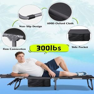 كرسي صالة شاطئ قابل للطي 5 وضع محمول كرسي دباغة خارجي مريح للفناء والشاطئ والتخييم مادة أكسفورد متينة - Product Image 2