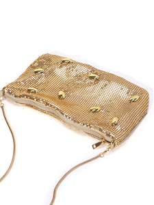 Bolso de Noche de Lujo Bell de Poliéster con Forma de Media Luna, con Cremallera, para Mujer, para Bodas y Fiestas, con Cadenas, Diseño de Marca Famosa - Product Image 5