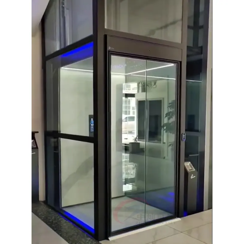 3-10M 2 kişi elektrikli ev Villa asansör yolcu asansörler 3 kat kapalı açık konut ev tipi asansör asansörler